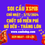 Soi Cầu XSMB 3-11-2024