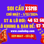 Soi cầu xsmb 1/12/2024