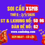 Soi cầu xsmb 2/1/2025