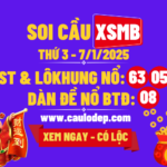 Soi cầu xsmb 7/1/2025