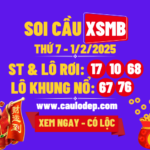 Soi Cầu XSMB 1/2/2025 | Dự Đoán XSMB Thứ 2 - Đỉnh nóc!