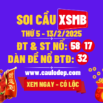 Soi cầu xsmb 13/2/2025