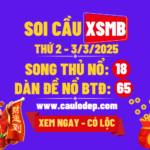 Soi cầu xsmb 3/3/2025