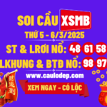 Soi cầu xsmb 6/3/2025