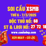 Soi cầu xsmb 7/3/2025