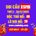 Soi cầu xsmb 30/6/2025