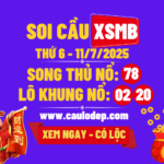 Soi cầu xsmb 11/7/2025