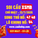Soi cầu xsmb 13/7/2025