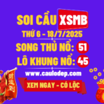 Soi cầu xsmb 18/7/2025