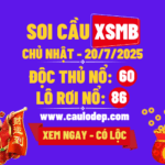 Soi cầu xsmb 20/7/2025