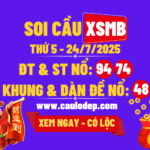 Soi cầu xsmb 24/7/2025