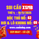 Soi cầu xsmb 10/9/2025