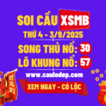 Soi cầu xsmb 3/9/2025
