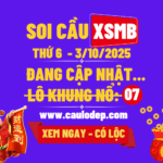 Soi cầu xsmb 3/10/2025