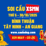 Soi Cầu XSMN 30/10/2025 | Soi Cầu Dự Đoán XSMN Thứ 5