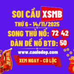 Soi cầu xsmb 14/11/2025