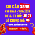 Soi cầu xsmb 2/11/2025