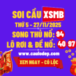 Soi cầu xsmb 27/11/2025