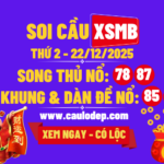 Soi cầu xsmb 22/12/2025