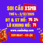 Soi cầu xsmb 3/12/2025