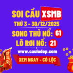 Soi cầu xsmb 30/12/2025