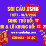 Soi cầu xsmb 10/1/2026
