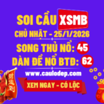 Soi cầu xsmb 25/1/2026