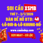 Soi cầu xsmb 3/1/2026