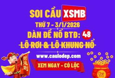 Soi cầu xsmb 3/1/2026