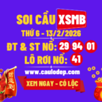 Soi cầu xsmb 13/2/2026