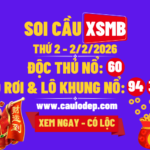 Soi cầu xsmb 2/2/2026