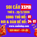 Soi cầu xsmb 20/2/2026