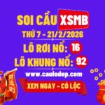 Soi cầu xsmb 21/2/2026