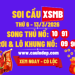 Soi Cầu XSMB 13/3/2026 | Dự Đoán XSMB Thứ 6