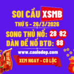 Soi Cầu XSMB 26/3/2026 | Dự Đoán XSMB Thứ 5