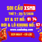 Soi Cầu XSMB 28/3/2026 | Dự Đoán XSMB Thứ 7