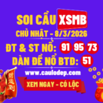 Soi Cầu XSMB 8/3/2026 | Dự Đoán XSMB Thứ 3