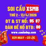Soi Cầu XSMB 13/4/2026 | Dự Đoán XSMB Thứ 2