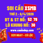 Soi Cầu XSMB 6/4/2026 | Dự Đoán XSMB Thứ 2
