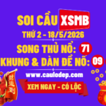 Soi Cầu XSMB 18/5/2026 | Dự Đoán XSMB Thứ 2