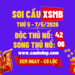 Soi Cầu XSMB 7/5/2026 | Dự Đoán XSMB Thứ 5