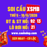 Soi Cầu XSMB 18/6/2026 | Dự Đoán XSMB Thứ 5
