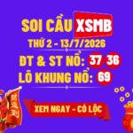 KQXSMB Ngày 13/7/2026 Thứ 2