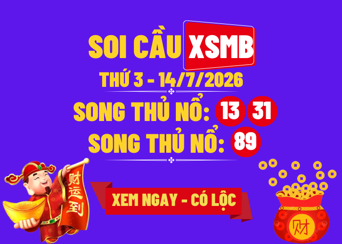KQXSMB Ngày 14/7/2026 Thứ 3