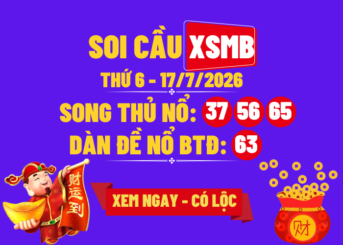 KQXSMB Ngày 17/7/2026 Thứ 6