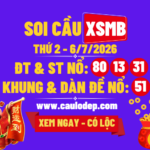 Soi Cầu XSMB 6/7/2026 | Dự Đoán XSMB Thứ 2