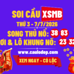 Soi Cầu XSMB 7/7/2026 | Dự Đoán XSMB Thứ 3
