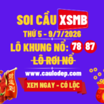 KQXSMB Ngày 9/7/2026 Thứ 5